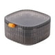 thumbnail image 4 of Caja De Almacenamiento De Joyas Apilable Con Tapa Transparente Para Aretes Tocador Encimera Marrón, 4 of 5