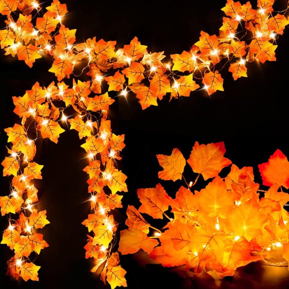 Guirnalda de otoño Luditek, 2 unidades, 500 cm, 40 LED, a batería
