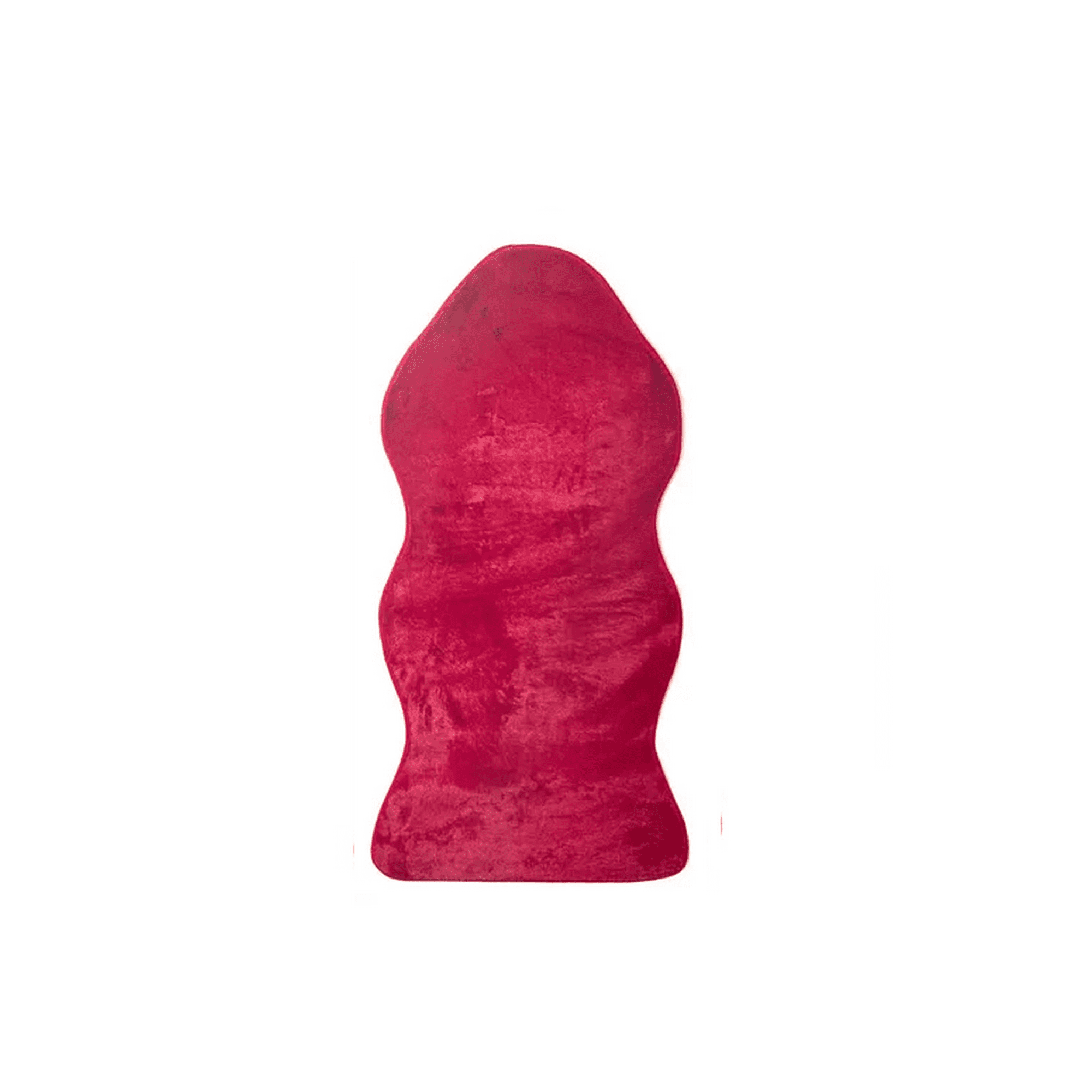 Genérico - Alfombra Peluda Para Bajada De Cama Color Roja