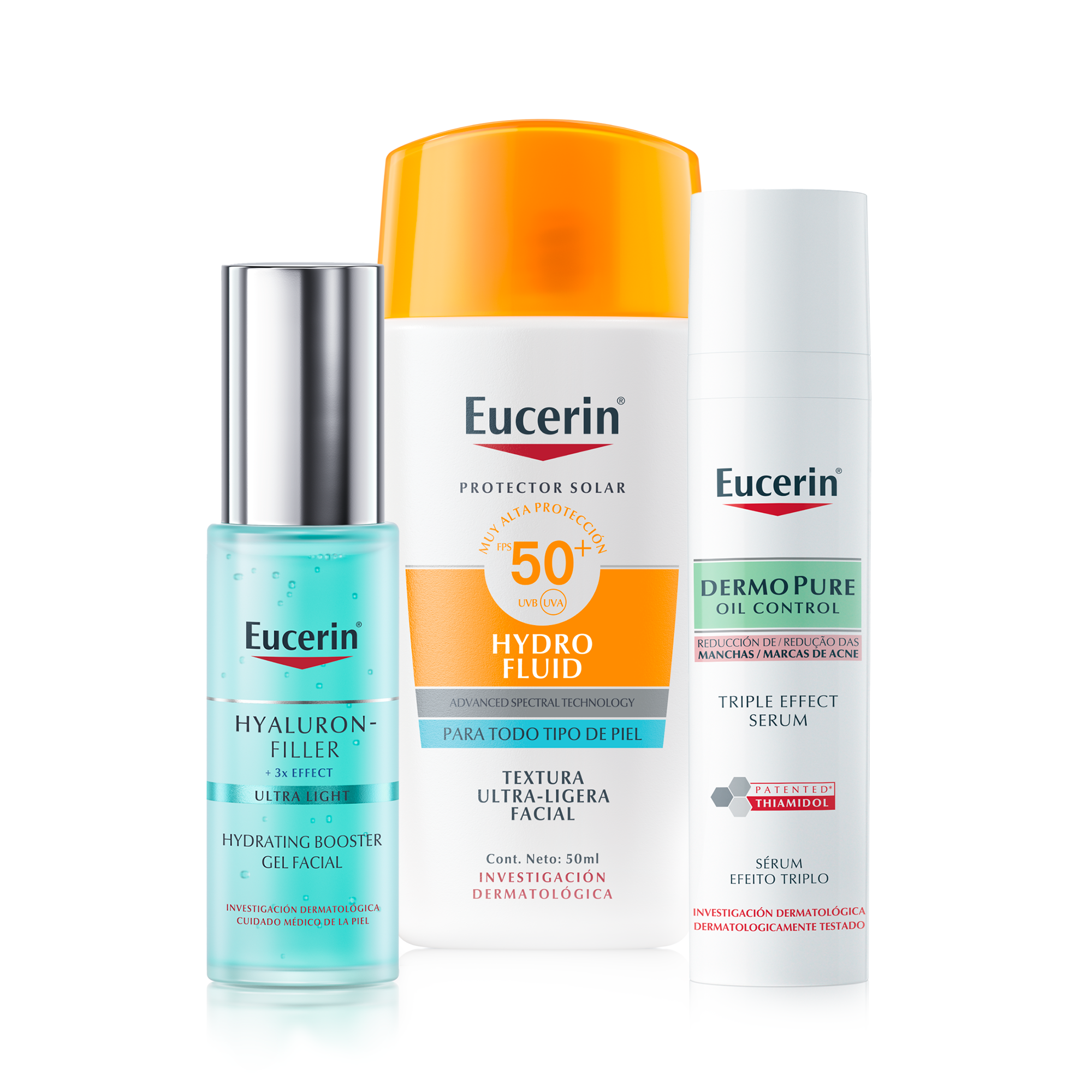Eucerin Pack Dermopure + Hydrating Booster +Hydro Fluid 40Ml
