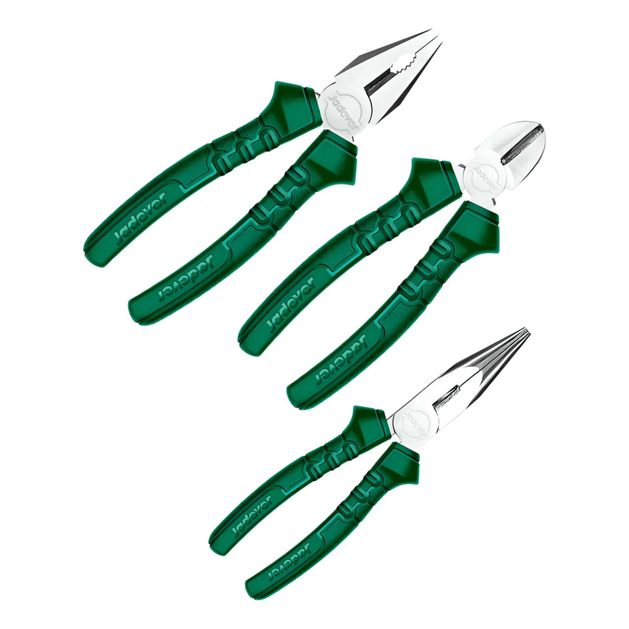 Genérico - Set Juego 3 Alicates 160mm Universal Larga Diagonal Jadever