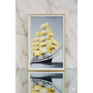 Decostilo - Cuadro Velero De Lujo Con Cristales Moderno 60X40Cm