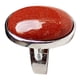 thumbnail image 2 of Anillo de dedo de la boda de piedras preciosas naturales de cristal ovalado anillo ajustable rojo oscuro, 2 of 3