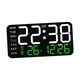thumbnail image 5 of Reloj Despertador Digital Con Fecha Y Pantalla Grande, Reloj Despertador LED Para Dormitorio, Escritorio, Hogar, Negro Con Luz Verde, 5 of 5