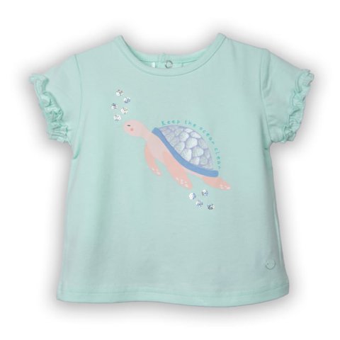 Polera Bebé Niña Verde Pillin