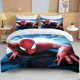thumbnail image 1 of Marvel Spider Man Printed Bedding Set Duvet Cover Anime Quilt Adult Kids Birthday Gift Full Size Bedding Set Luxury Bed Sheets, 1 of 5