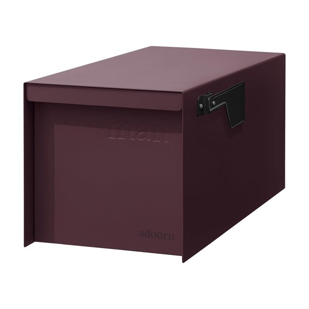 Buzón exterior adoorn 24 cm x 24 cm x 53 cm color Malbec, resistente a la intemperie