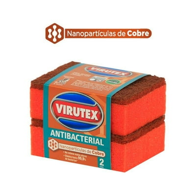 Esponja Antibacterial Lisa 2 Un Virutex