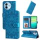 thumbnail image 1 of Funda tipo cartera FOXDOCK para Vivo Y38 5G , diseño girasol en relieve, cuero PU, cierre magnético, soporte y tarjetero, 1 of 5