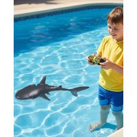Mylhogar - Tiburon De Juguete Para Piscina A Control Remoto Con Spray