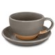 thumbnail image 1 of Juego de taza y platillo MORA Cerámica 300 ml para arte latte, 1 of 7