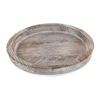 Magideal - Plato Redondo De Postre, Bandeja Decorativa Redonda, Decoración De Baño, Plato De Madera Para Cena, Bandeja De Madera Para Servir Comida, Perfume, Vel C