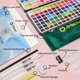 thumbnail image 3 of Set de pintura acuarela Artecho de 168 colores con kit de pinceles, 3 of 7