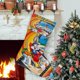 thumbnail image 1 of El Show de Bugs Bunny y el Correcaminos Tema: Calcetines de Navidad, fino lino blanco para colgar en escaleras y chimenea, decoración navideña para el hogar, regalo de Navidad.54cm×38cm, 1 of 5