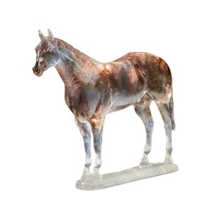 Magideal - Estatua De Caballo Para Decoración De Mesa, Escultura Creativa De Animal, Figura Decorativa Para Estantería, Estante De Chimenea, Decoración Del Hogar Gradiente Claro
