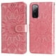 thumbnail image 4 of Funda tipo cartera FOXDOCK para Samsung Galaxy S20 FE , diseño girasol en relieve, cuero PU, cierre magnético, soporte y tarjetero, 4 of 5