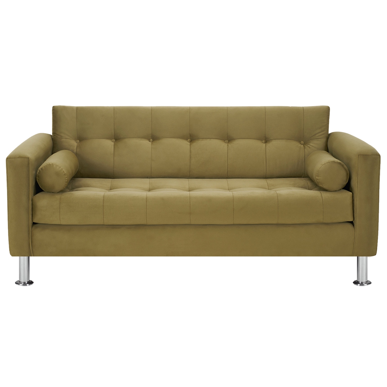 Bodevir - Sofa Retro 3C Felpa 12 Verde Musgo