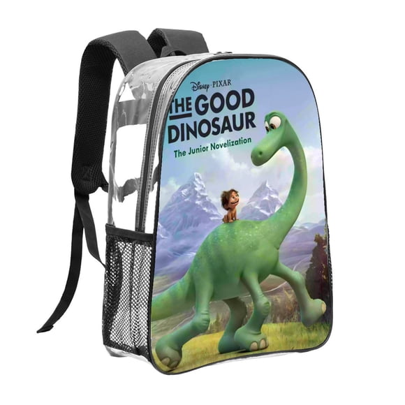 El Buen DinosaurioMochila transparente temática, resistente y duradera, bolsa see-through para trabajo, deporte, universidad y viaje, 31 × 43 cm