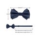 thumbnail image 2 of INSPIRE CHIC Pajaritas Preanudadas para Hombre Doble Capa Ajustable Color Sólido Azul Marino, 2 of 4