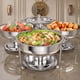 thumbnail image 1 of Platos Rengue de 6 litros para buffet, paquete de 4 unidades, acero inoxidable, 1 of 8