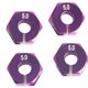 thumbnail image 5 of Piezas de actualización de 12 mm Acoplador de base de ruedas hexagonales de espesor 5.0 para piezas rc hsp púrpura, 5 of 5