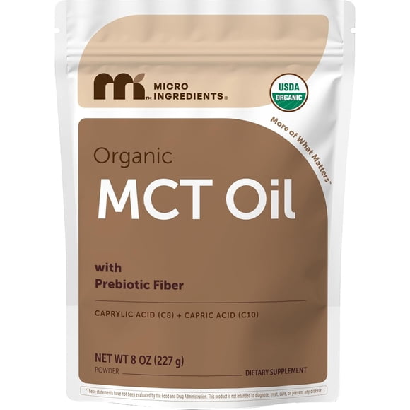 Polvo MCT Micro Ingredients Orgánico 0.227 kg C8 C10 Fibra