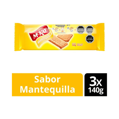 Pack X3 Galletas Mckay® Mantequilla 140G