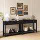 thumbnail image 2 of Console Table with Drawers, Narrow Wood Accent Sofa Table Entryway Table with Storage Shelf for Entryway, Front Hall, Hallway, Living Room, Black, 2 of 3