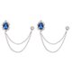 thumbnail image 1 of Uxcell Gem Cadenas Colgantes Broches, 2 Piezas Broches de Gemas con Diamantes de Imitación para Traje de Hombre, Broches de Solapa para Ropa de Mujer y Hombre, Plata (Azul), 1 of 7