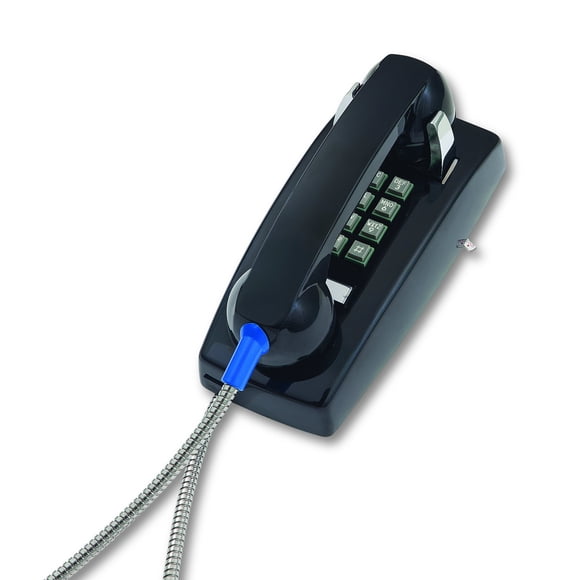 Teléfono de pared Cortelco 2554-AHC-BK 255400ahc20m con soporte metálico