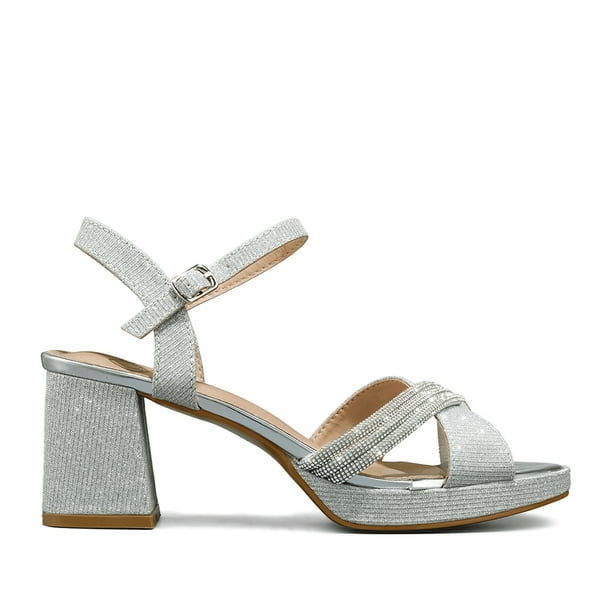 Sandalia Taco De Moda Con Pedrería Mujer Weide You536