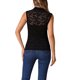 thumbnail image 3 of INSPIRE CHIC Tanque de Encaje Floral para Mujeres Cuello Simulado Sin Mangas Tanques Transparentes XS Negro, 3 of 6