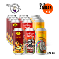 Productoras Cerveceras De Chile - Pack 12 Cervezas Ámbar 473Cc C/U