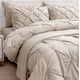 thumbnail image 1 of Juego de edredón LANE LINEN Queen, 7 piezas, cama Pintuck en una bolsa, 1 of 7
