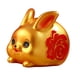 thumbnail image 3 of Estilo Chino Lucky Rabbit Money Bank Bunny Figuritas Estatua Coleccionable Aureate, 3 of 5