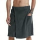 thumbnail image 1 of 1pc Men's Velcro Bath Towel - 25x48in Beach Towel with Pocket - Perfect for Shower Room and Bathroom - Soft and Absorbent - Essential Bathroom Accessory, 1 of 5
