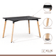 thumbnail image 3 of Comedor Mesa Rectangular Negra + 6 Sillas Eames Blancas, 3 of 8