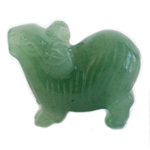 Estatua de oveja importada del Feng Shui, pequeña, de jade para ovejas del zodíaco