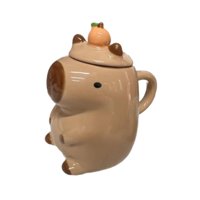 Bothyi - Taza De Té Con Tapa De Capibara De 450 Ml, Taza De Leche, Taza De Leche Para El Hogar, Fiestas Para Mujeres Y Hombres