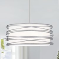 Candelabro Zlnidjia Con Tambor De 40 Cm, Níquel Cepillado Rústico, 3 Luces