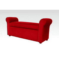 Jamaroff Home Atelier - Banqueta Baul Con Brazos Felpa Rojo