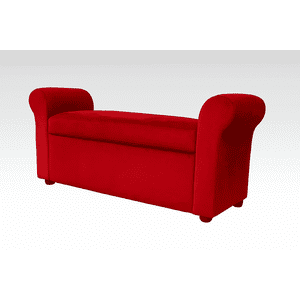 Jamaroff Home Atelier - Banqueta Baul Con Brazos Felpa Rojo