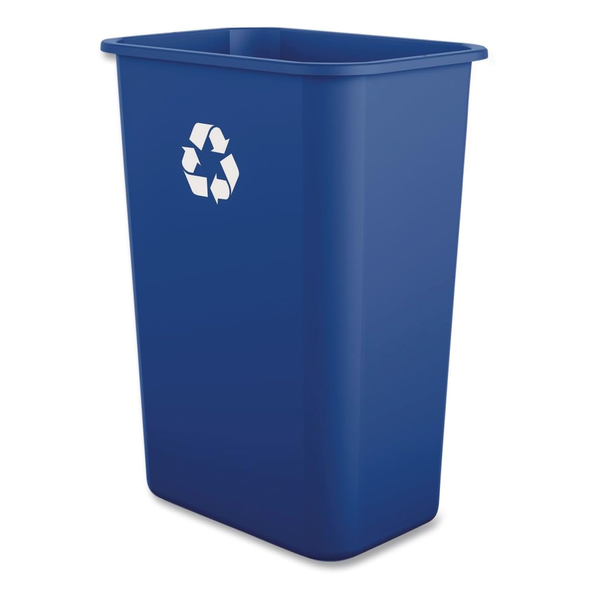 Cubo De Reciclaje Boardwalk, Bote De Basura De Plástico Azul De 10 Galones De Alto