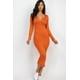 thumbnail image 1 of Vestido Midi de Manga Larga con Cuello Abierto, 1 of 2