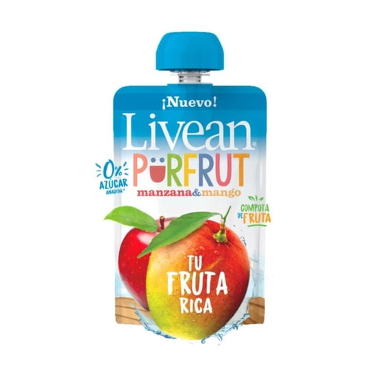 Pouch Compota Pura Fruta Mango Y Manzana 90 g Livean