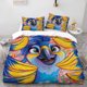thumbnail image 1 of Blue Parrot Blue Theme Bedding Three-Piece Set Duvet Cover and Pillowcase Set, 1 of 5