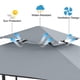 thumbnail image 3 of Toldo para barbacoa ABCCANOPY, 153 x 75 cm, doble nivel, gris, 3 of 9