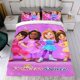thumbnail image 4 of Princesa Poder Conjunto de sábanas temático, trío de piezas, cómodo y amigable con la piel, diseño único, regalo de decoración para el hogar para familiares, amigos y fans,140cm *210cm, 4 of 6