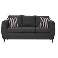 Colbox - Sofá Saveiro 3 Cuerpos Tela Gris Oscuro