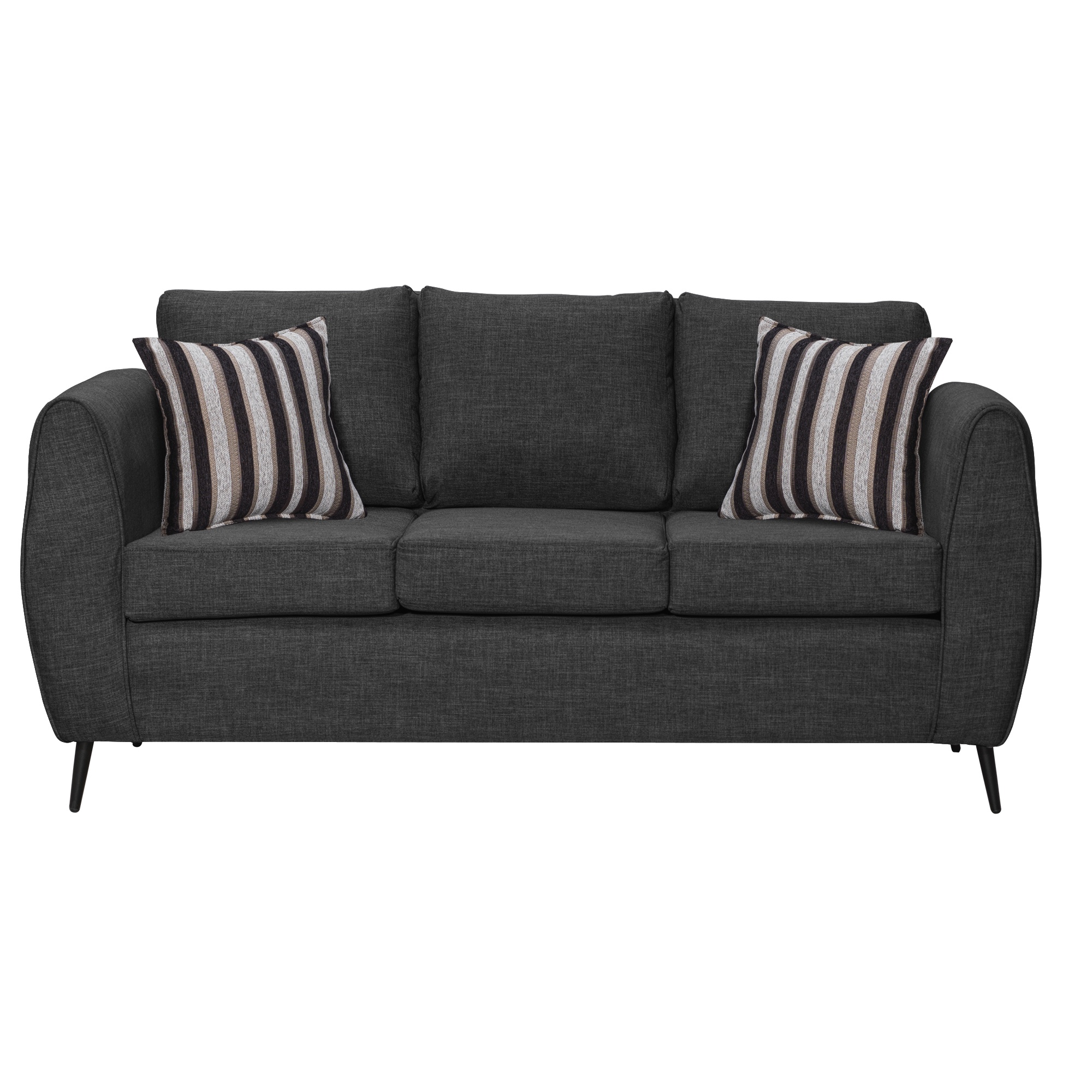 Colbox - Sofá Saveiro 3 Cuerpos Tela Gris Oscuro